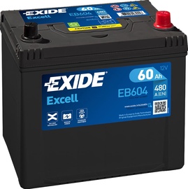 Aku Exide Excell EB604, 12 V, 60 Ah, 390 A