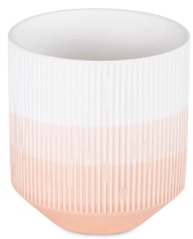 Svečturis AmeliaHome Fino, keramika, Ø 9 cm, balta/oranža