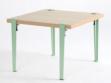 Журнальный столик Kalune Design Halicheron, коричневый/зеленый, 600 мм x 600 мм x 450 мм