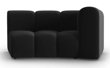 Элемент модульного дивана Micadoni Home Lupine Velvet, черный, правый, 171 x 87 см x 70 см