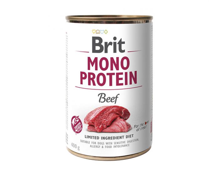 Mitrā barība (konservi) suņiem Brit Mono Protein Beef, liellopa gaļa, 0.4 kg
