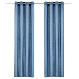 Дневные шторы VLX With Metal Rings 134326, синий, 1400 мм x 1750 мм