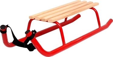 Nööriga kelk Enero 1064451, pruun/punane, 110 cm x 39 cm