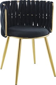 Ēdamistabas krēsls Kayoom Milla 100 H73SW-BLK, zelta/melna, 53 cm x 57 cm x 80 cm, 2 gab.