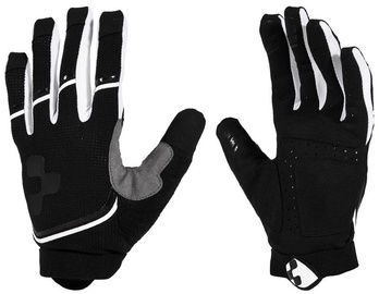 Velo cimdi Cube Race Backline, balta/melna, M