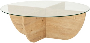Журнальный столик Kalune Design Lily, дубовый, 90 см x 90 см x 30 см