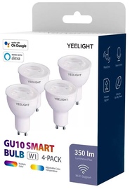 Spuldze Yeelight YLDP004-A LED, RGBW, daudzkrāsaina, GU10, 40 W, 17.5 - 400 lm, 4 gab.