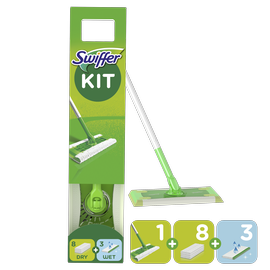 Swiffer Sweeper Starter Kit XXL, 11 Grīdas Lupatas (Sausas 8 gab + Mitras 3 gab)