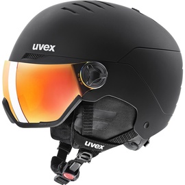 Лыжный шлем Uvex Wanted Visor, черный, 54-58 см