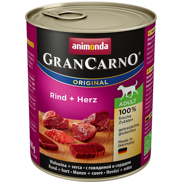 Šlapias šunų maistas Animonda GranCarno Original, jautiena/mėsa, 0.8 kg