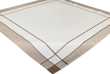 Скатерть квадратная OC-04, коричневый/белый, 110 x 110 cm