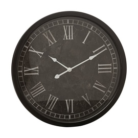 Pulkstenis 68, melna, plastmasa/stikls/kokskaidu plāksnes (mdf), 7 cm x 40 cm, 40 cm