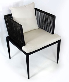 Садовый стул DM Grill, белый/черный, 58 см x 58 см x 72 см