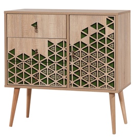 Komoda Kalune Design Verybox 121, žalia/ąžuolo, 40 x 90 cm x 90 cm