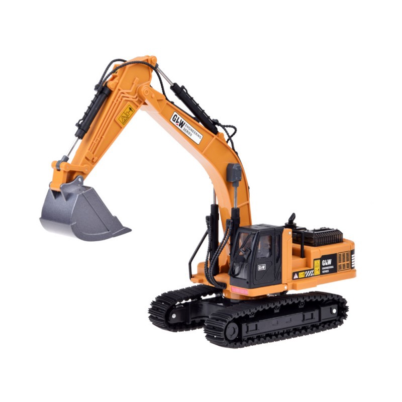 Rotaļu ekskavators GLW Engineering Vehicle ZA5012, dzeltena