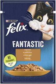 Šlapias kačių maistas Felix Fantastic, kalakutiena, 0.85 kg