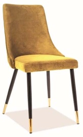 Стул для столовой Piano Velvet, желтый, 45 см x 44 см x 92 см