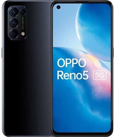 Mobiiltelefon Oppo Reno5 5G, must, 8GB/128GB