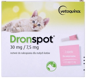 Пищевые добавки, витамины для кошек Vetoquinol Dronspot, 2 шт.