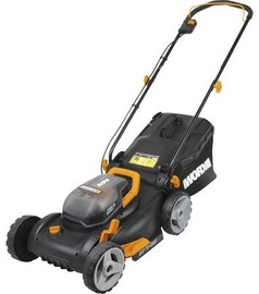 Аккумуляторная газонокосилка Worx WG743E, 40 см