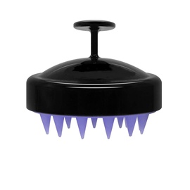 Расческа - массажер для головы Amalfis Silicone Scalp Brush, черный/фиолетовый