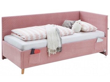 Кровать одноместная Cool, 120 x 200 cm, светло-розовый, с решеткой