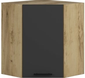 Верхний кухонный шкаф Halmar Vento GN-60/72, дубовый/антрацитовый, 300 мм x 600 мм x 720 мм