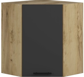 Верхний кухонный шкаф Vento GN-60/72, антрацитовый/дубовый, 30 см x 60 см x 72 см