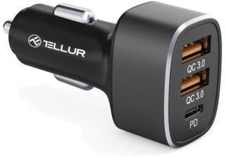 Auto laadija Tellur Car Charger FCC9, 2 x USB 3.0, must, 56 W