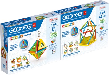 Magnetkonstruktor Geomag Supercolor Double Pack 4815, plastik/magnet