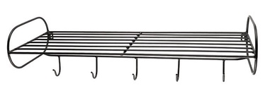 Drēbju pakaramais 4Living With 5 Hooks, melna