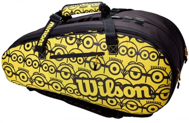 Tenisa soma Wilson Minions Tour 12 PK, melna/dzeltena