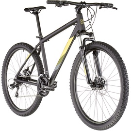 Velosipēds kalnu Serious Rockville, 27.5 ", 18" (46 cm) rāmis, melna/dzeltena