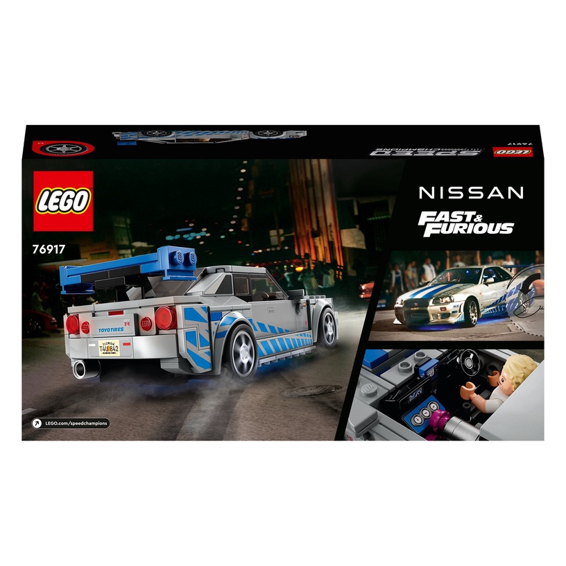 Konstruktors LEGO® Speed Champions 2 Fast 2 Furious Nissan Skyline GT-R (R34) 76917, 319 gab.