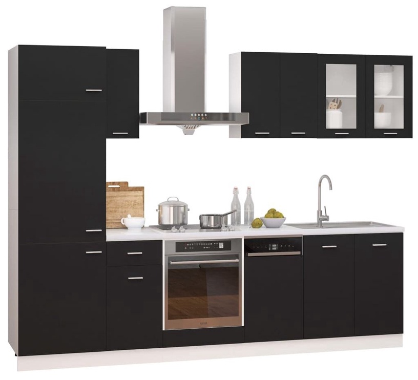 Кухонный гарнитур VLX 8 Piece Set, черный, 2.95 м