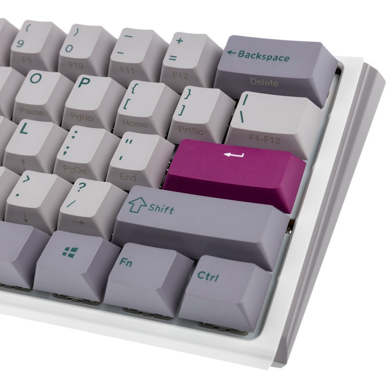 Klaviatuur Ducky One 3 Mini One 3 Mini Cherry MX Silent Red, Inglise (US), valge/hall/helehall