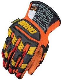 Рабочие перчатки перчатки Mechanix Wear M-Pact ORHD Cut CR-5, искусственная кожа/поливинилхлорид (пвх)/термопласт-каучук (tpr), черный/oранжевый, M, 2 шт.