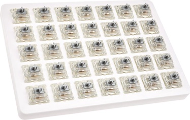 Slēdzis Keychron Cherry MX RGB Silver Switch Set 35-Pack, caurspīdīga/balta/sudraba