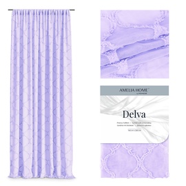 Dienas aizkari AmeliaHome Delva Pleat, violeta, 140 cm x 250 cm
