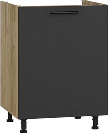 Нижний кухонный шкаф Halmar Vento DK-60/82, дубовый/антрацитовый, 520 мм x 600 мм x 820 мм
