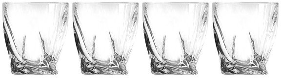 Viskija glāžu komplekts Quadro THK-065310, stikls, 0.34 l, 6 gab.