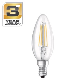 Лампочка Standart LED, B35, теплый белый, E14, 4.3 Вт, 470 лм