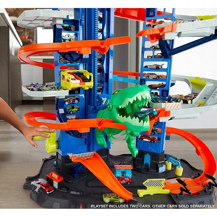 Autostāvvieta Mattel Hot Wheels City Mega Garage T-Rex GJL14