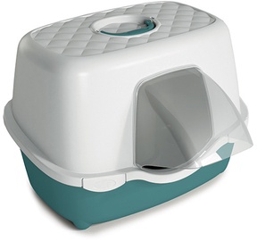 Кошачий туалет Zolux Chic Outdoor 590008VER, белый/зеленый, oткрытый, 560 x 545 x 390 мм