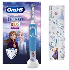 Электрическая зубная щетка Oral-B Vitality Pro Kids Frozen, синий