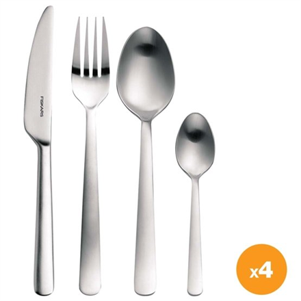 Комплект столовых приборов Fiskars FF, серебристый