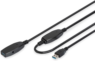 Kaabel Digitus USB male - USB female DA-73106, must, 15 m