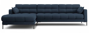 Stūra dīvāns Micadoni Home Mamaia Structured, tumši zila, kreisais, 293 x 185 cm x 75 cm