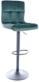 Bāra krēsls Hoker C-105 Velvet 78 C105VCZ, matēts, zaļa, 42 cm x 39 cm x 65 - 96 cm