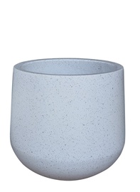 Puķu pods Domoletti RP18-218, keramika/cementa, Ø 30 cm, balta